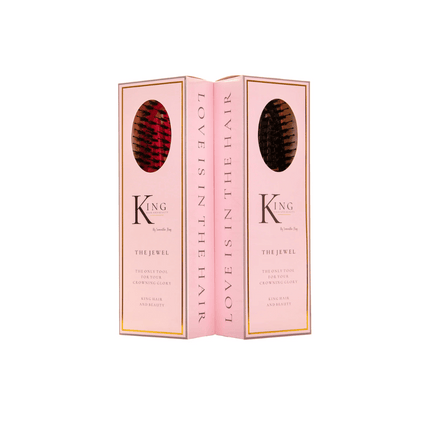 King Hair & Beauty The Jewel Hairbrush- Black