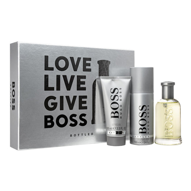 Hugo Boss Bottled Grey Mens 100ml 3pc Gift Set