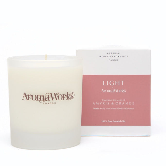 AromaWorks Light Range- Amyris & Orange Candle 10cl