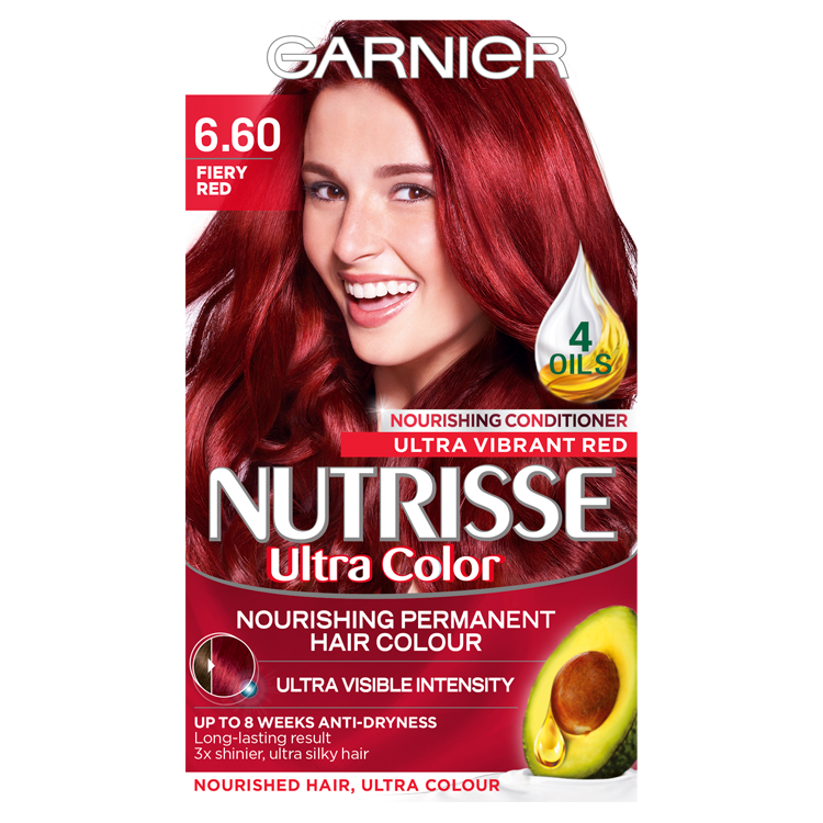 Garnier Nutrisse 6.60 Ultra Fiery Red Permanent Hair Dye