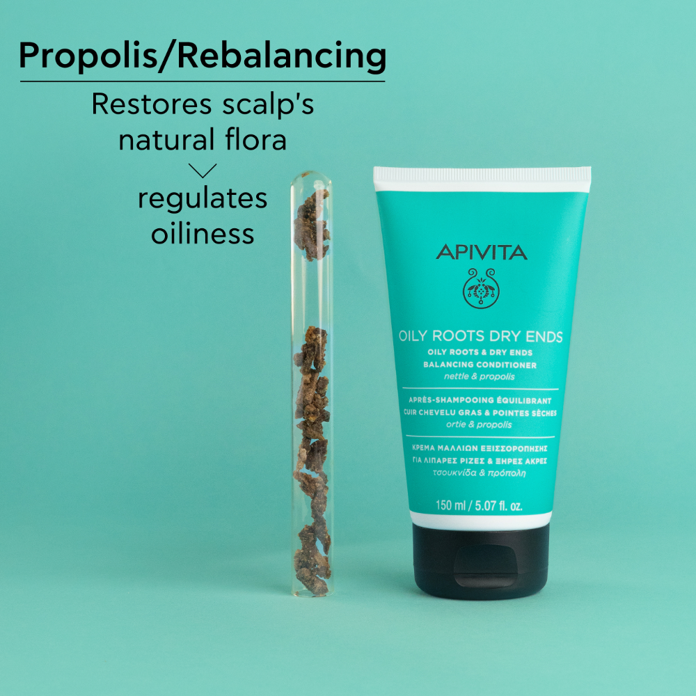 
                  
                    Load image into Gallery viewer, Apivita Oily Roots &amp;amp; Dry Ends Balancing Conditioner 150ml
                  
                