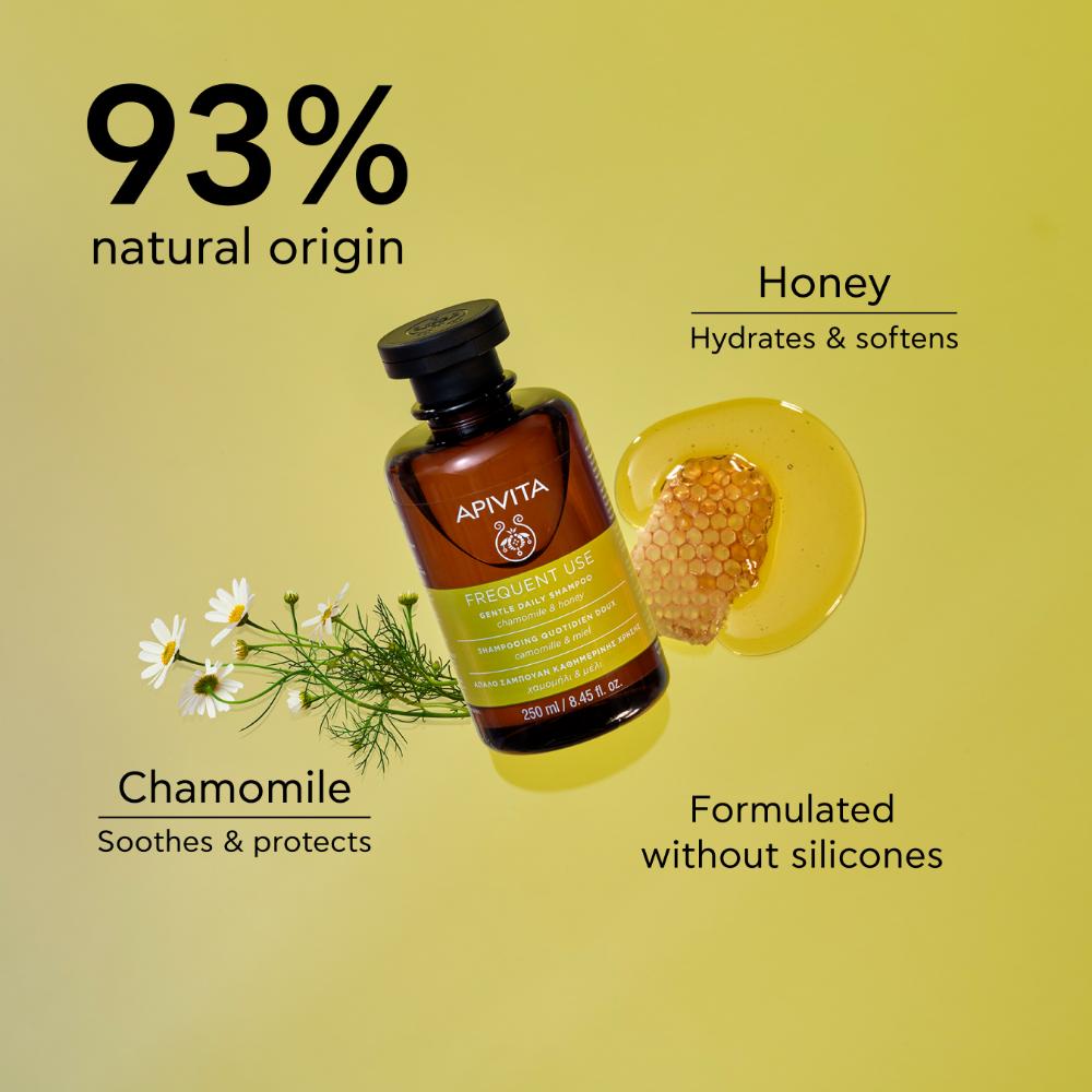 
                  
                    Load image into Gallery viewer, APIVITA Gentle Daily Shampoo German Chamomile &amp;amp; Honey 250 ml
                  
                