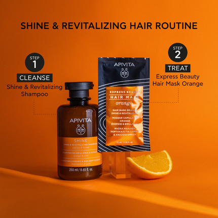 Apivita Shine & Revitalizing Hair Mask - Orange 20ml