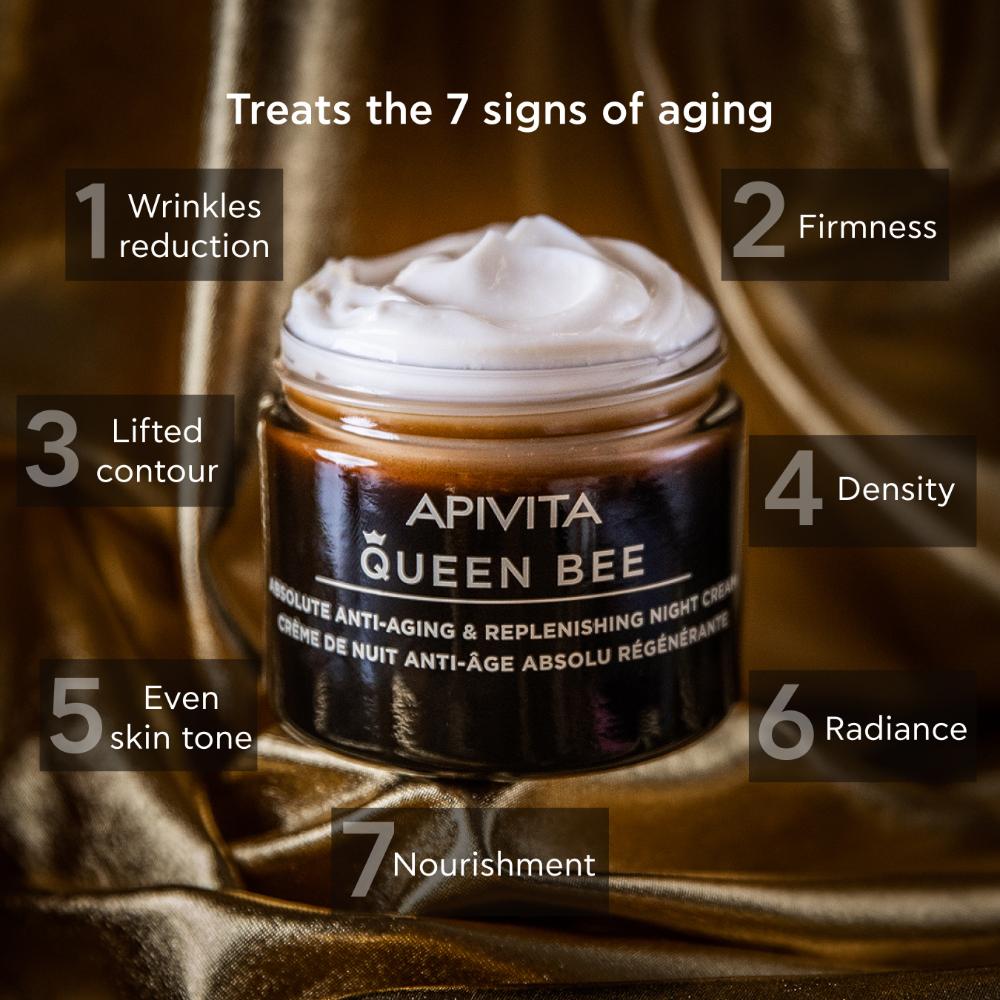 
                  
                    Load image into Gallery viewer, Apivita Queen Bee Anti-Aging &amp;amp; Replenishing Night Cream 50ml
                  
                