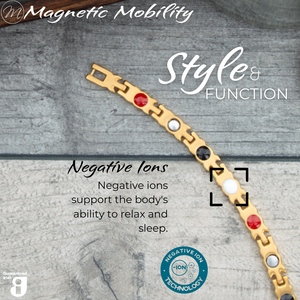 
                  
                    Load image into Gallery viewer, Meadowsweet Sun 4in1 Magnetic Bracelet with Negative Ions technology, supporting the body&amp;#39;s ability to relax and sleep.
                  
                