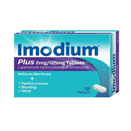 Imodium Plus Loperamide Tablets 12 Pack
