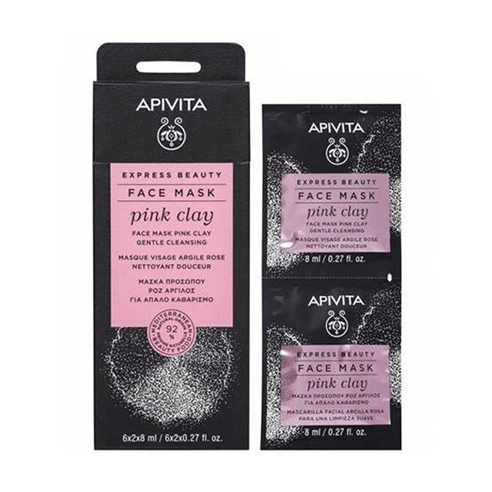 Apivita Pink Clay Gentle Cleansing Face Mask 2X8ml