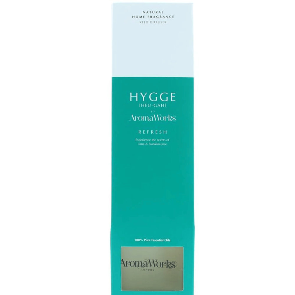 AromaWorks Hygge Reed Diffuser- Refresh Lime and Frankincense