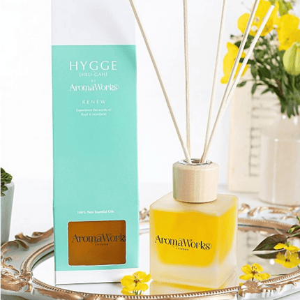 AromaWorks -Hygge Renew Reed Diffuser Basil and Mandarin