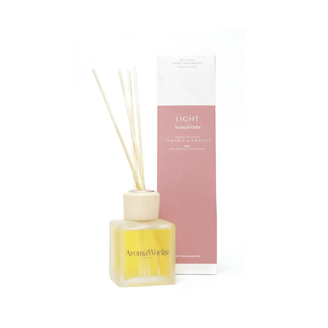 AromaWorks Light Range- Amyris & Orange Reed Diffuser 100ml
