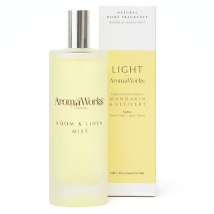 AromaWorks Light Range -Mandarin & Vetivert Room Mist 100ml