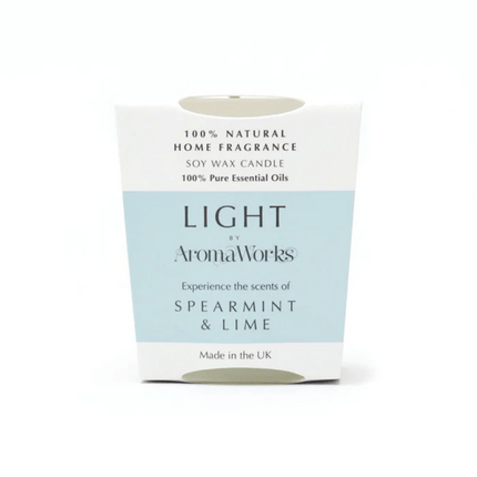 AromaWorks Light Range - Spearmint & Lime Candle 30cl