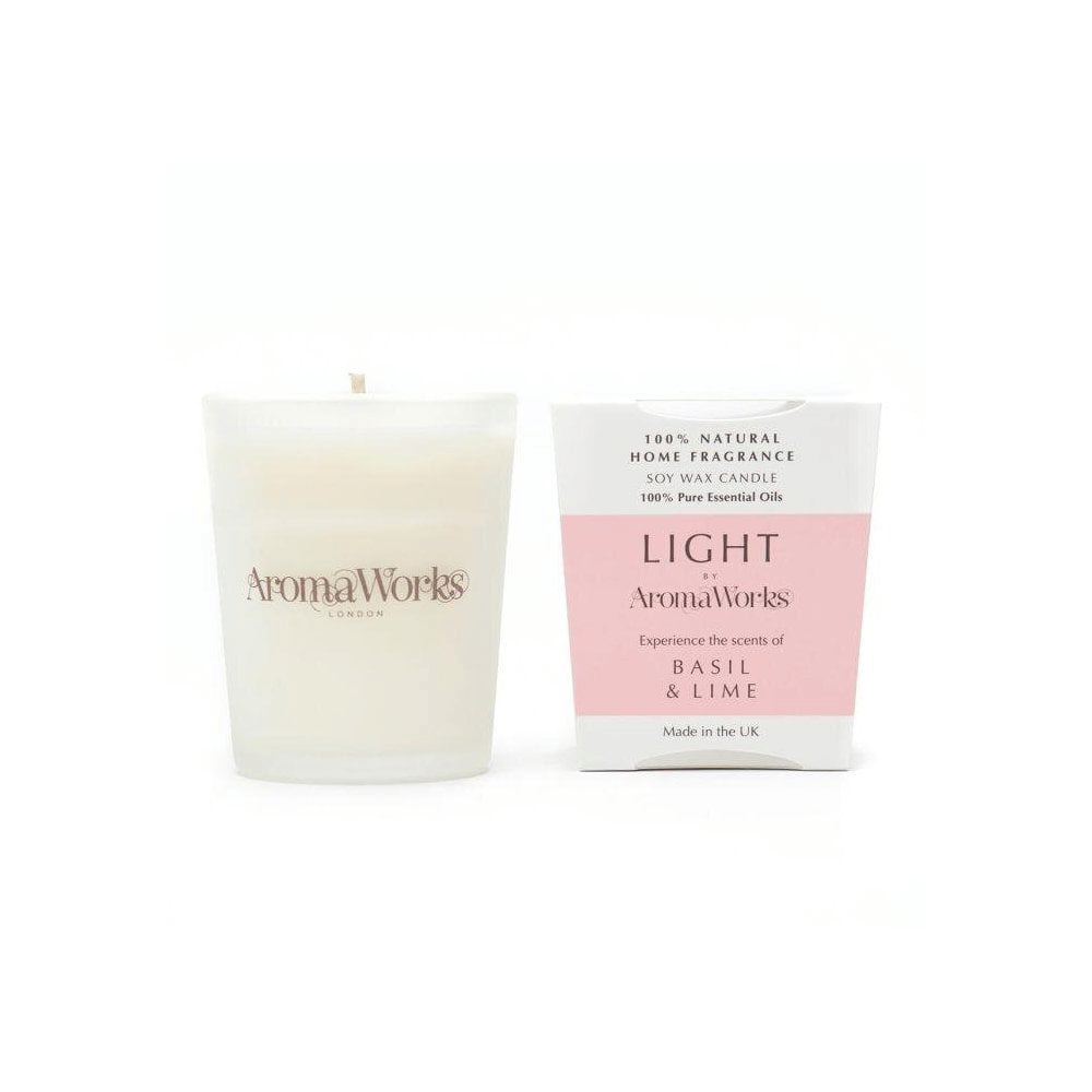 Aroma Works Light Range Basil & Lime Candle 10cl Small