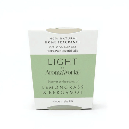 AromaWorks Light Range Lemongrass & Bergamot Candle 10cl Small