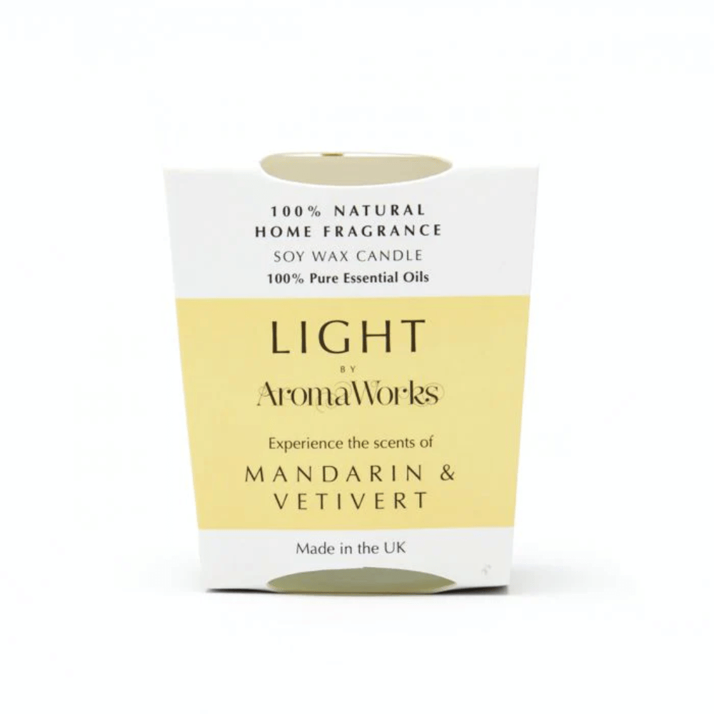 AromaWorks Light Range Mandarin & Vetivert Candle 10cl Small