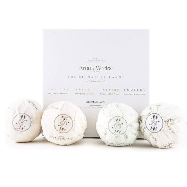 AromaWorks Quad Box Aromabomb Bath Bombs - Box of 4