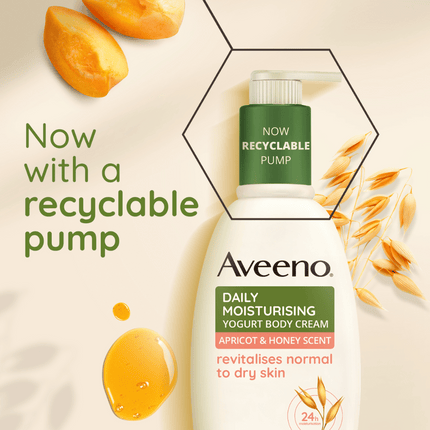 Aveeno Daily Moisturising Yogurt Body Cream - Apricot & Honey Scented