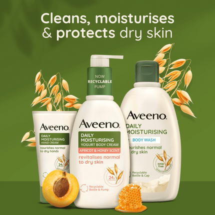 Aveeno Daily Moisturising Yogurt Body Cream - Apricot & Honey Scented
