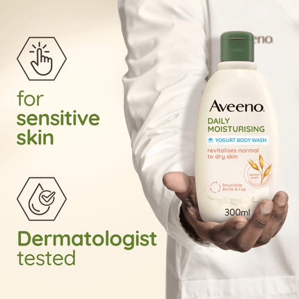 Aveeno Daily Moisturising Yogurt Body Wash - Apricot & Honey Scented