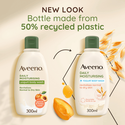 Aveeno Daily Moisturising Yogurt Body Wash - Apricot & Honey Scented