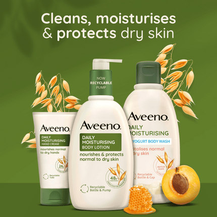 Aveeno Daily Moisturising Yogurt Body Wash - Apricot & Honey Scented