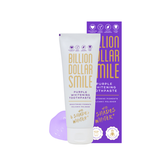 Billion Dollar Smile Purple Whitening Toothpaste - 75ml