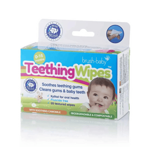 
                  
                    Load image into Gallery viewer, Brush-Baby Biodegradable Baby Teething Wipes 20 pack (0-16 months)
                  
                