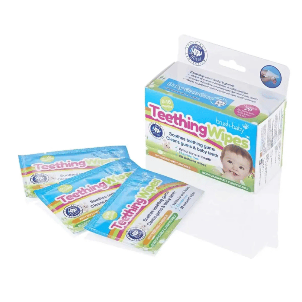 
                  
                    Load image into Gallery viewer, Brush-Baby Biodegradable Baby Teething Wipes 20 pack (0-16 months)
                  
                