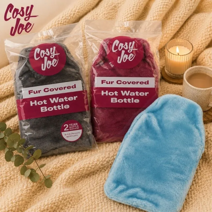 Cosy Joe Fur Covered Hot Water Bottle 2ltr - Assorted Colours