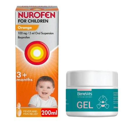 Complete Teething Relief Bundle Nurofen 3+ 200ml + BeneVits 30ml