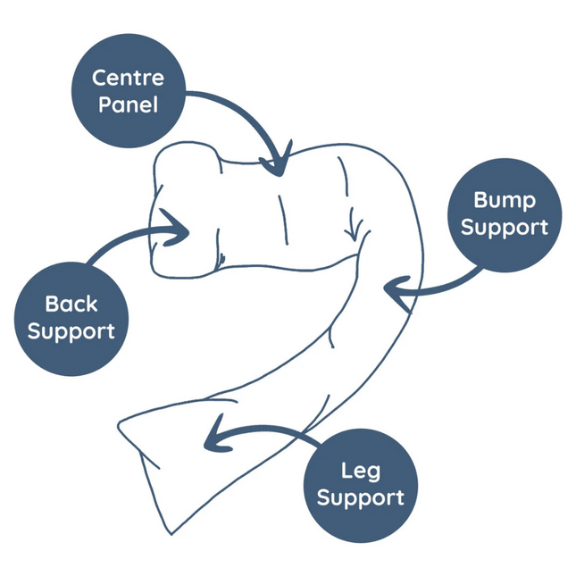 Dreamgenii Pregnancy Support and Feeding Pillow - White