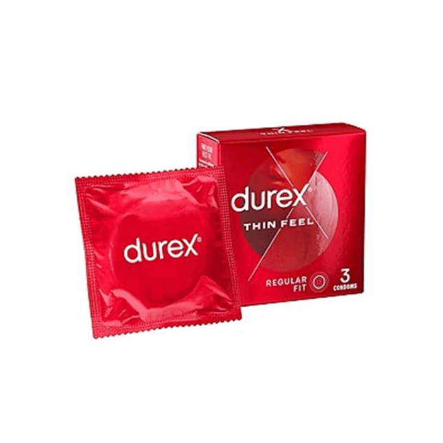 Durex Thin Feel Ultra Thin Condoms - Regular Fit 3's
