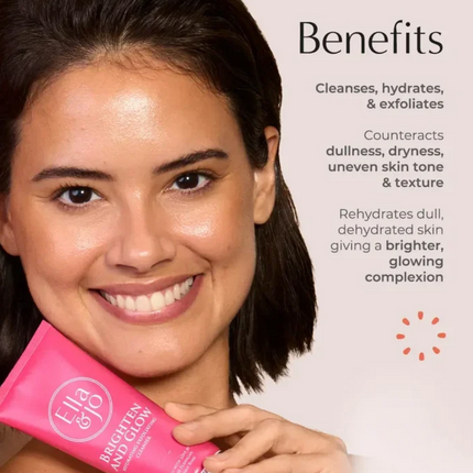 Ella & Jo Brighten & Glow Hydrating Exfoliating Cleanser 100ml