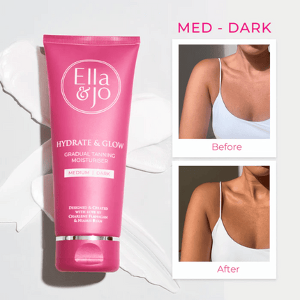 Ella and Jo Hydrate & Glow Gradual Moisturiser / Medium-Dark 200ml