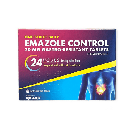 Emazole Control 20mg Gastro Resistant Tablets 28's