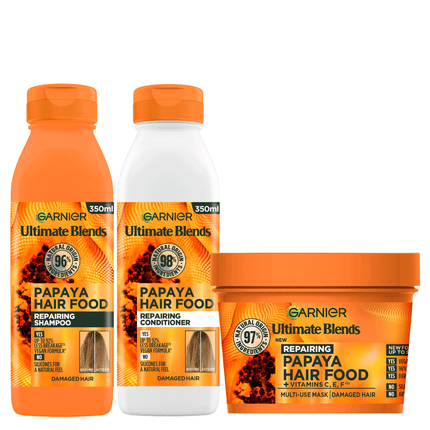 Garnier Ultimate Blends Papaya Hair Food Bundle