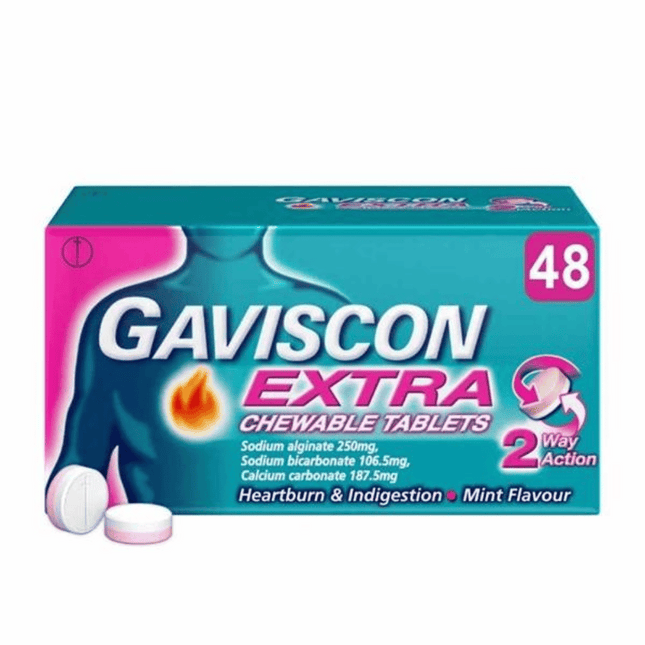 Gaviscon Extra Peppermint Tablets 48's