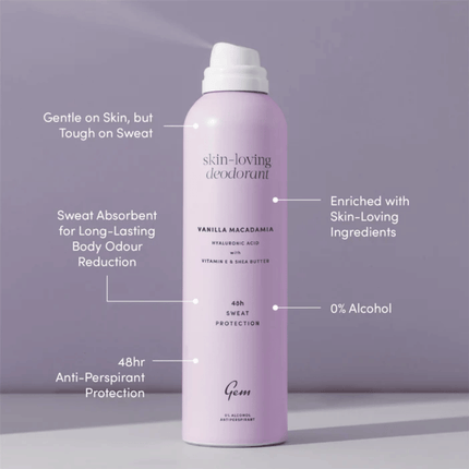 Gem Skin Loving Deodorant Spray Vanilla Macadamia 200ml