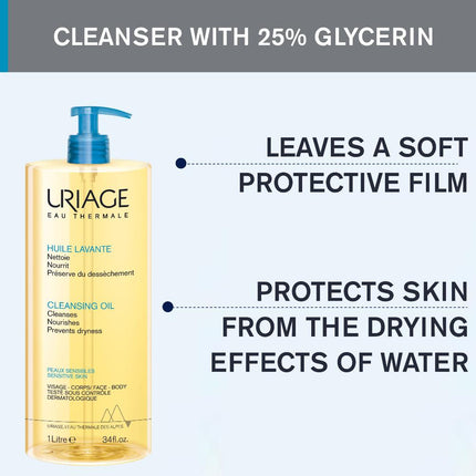 Uriage Cleansing Soothing Oil For Shower & Bath 1L