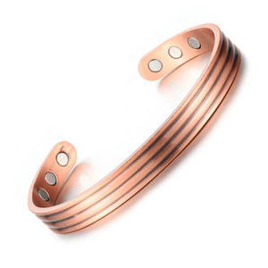 
                  
                    Load image into Gallery viewer, Stylish Heath copper magnetic bracelet from Magnetic Mobility, showcasing a simple  pattern. Perfect for relieving arthritis, back pain, fibromyalgia, and other muscle-related ailments.
                  
                