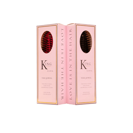 King Hair & Beauty The Jewel Hairbrush- Black