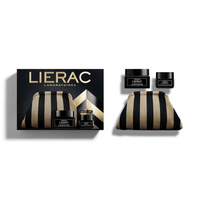Lierac PREMIUM Voluptous Cream Set in Gold Pouch
