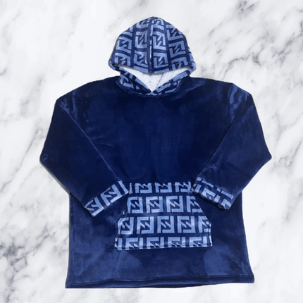 Jenny Glow Ladies Blanket Hoodie - Blue