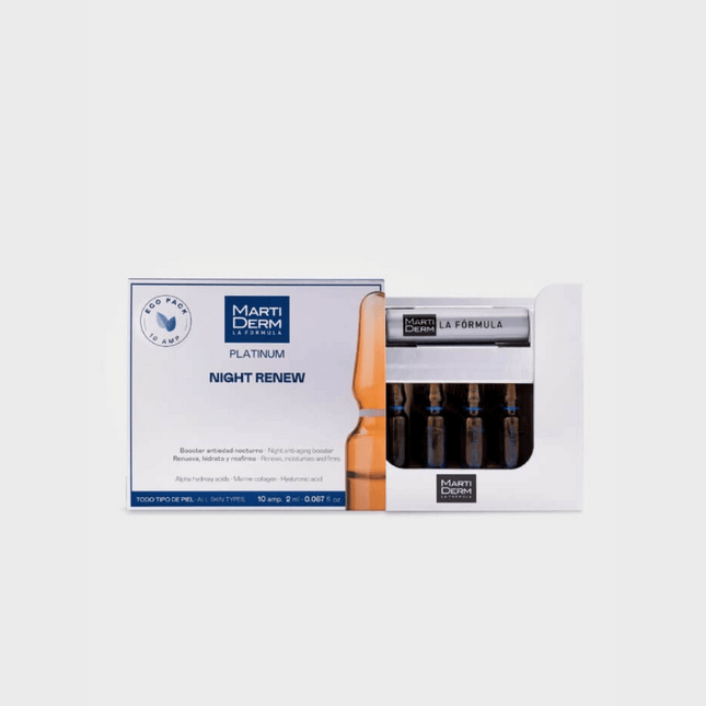 Martiderm Platinum Night Renew Ampoules - 10 Ampoules