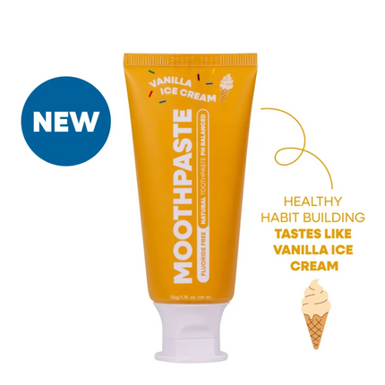 MooGoo Kids Moothpaste Vanilla Ice Cream - Fluoride Free 50g