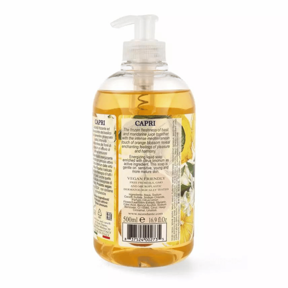 
                  
                    Load image into Gallery viewer, Nesti Dante Dolce Vivere Capri Liquid Soap 500ml Back
                  
                