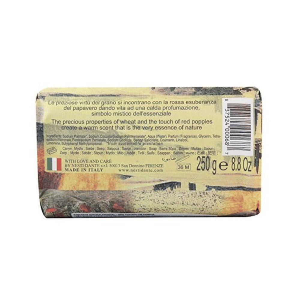 
                  
                    Load image into Gallery viewer, Nesti Dante Emozioni In Toscana Golden Countryside Soap 250g Back
                  
                