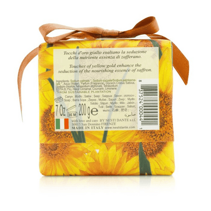 Nesti Dante Gli Officinali  Sunflower & Saffron Soap 200g Back