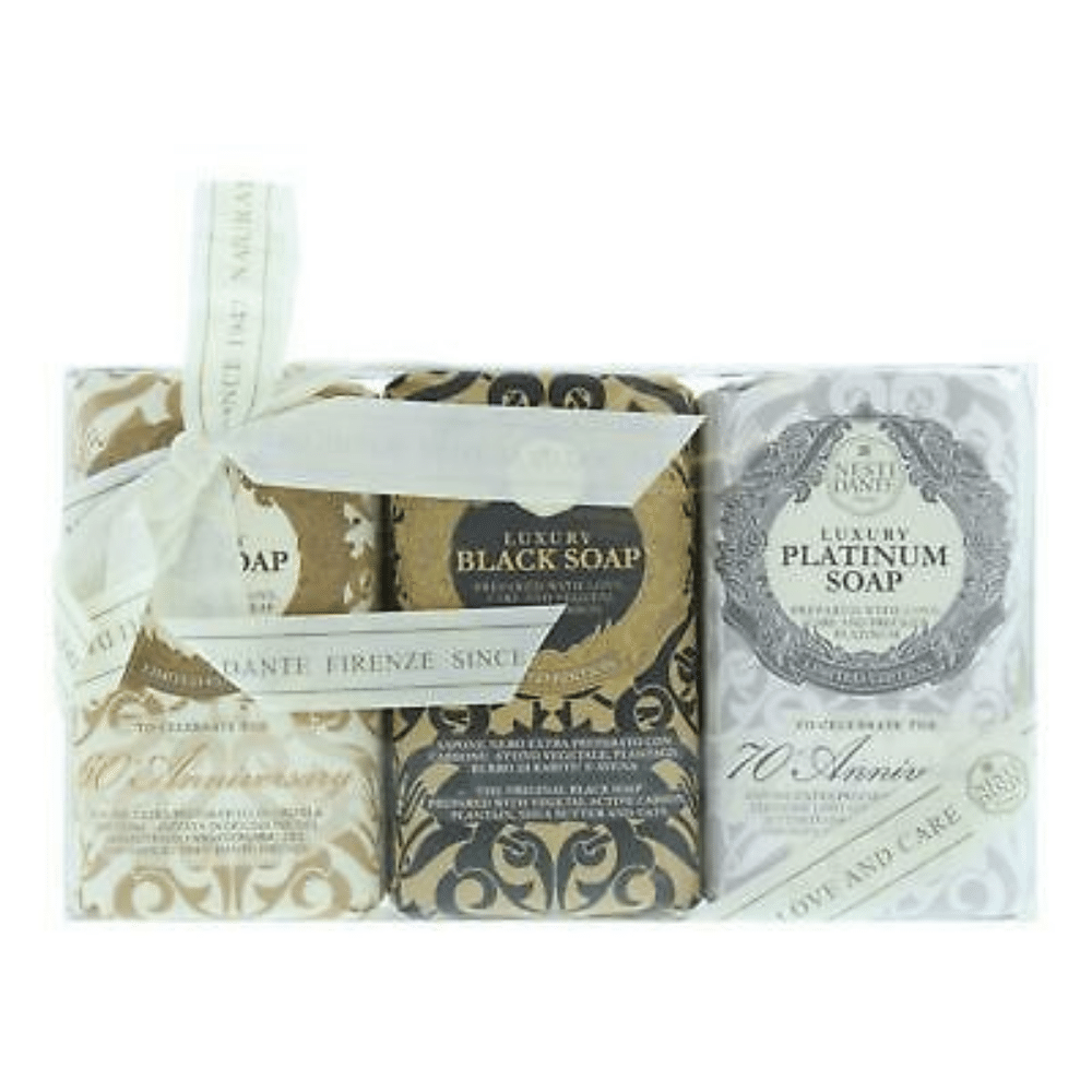 Nesti Dante Gold, Black And Platinum Soap Gift Set 3x250g