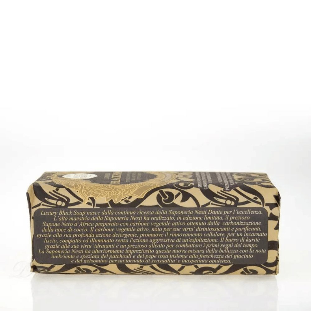 
                  
                    Load image into Gallery viewer, Nesti Dante Luxury Black Soap Soap 250g Side
                  
                